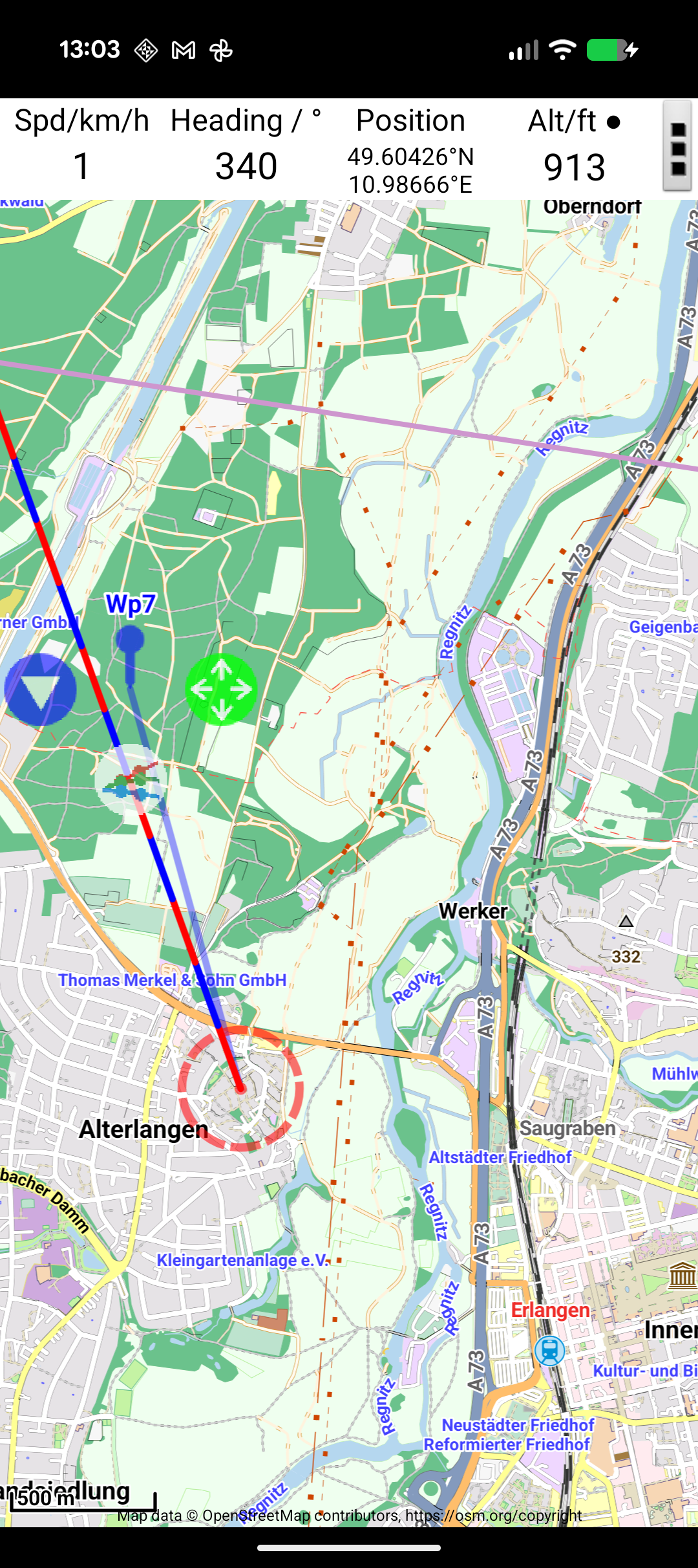 Predictive track on map